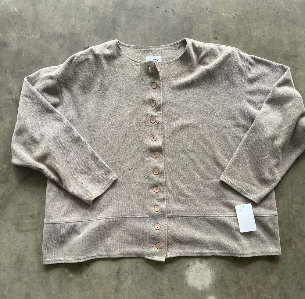 Vintage AK America button up cardigan sweater beige